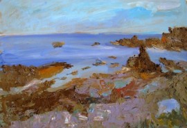Wspomniena ze Szkocji 50x70 olej-płyta