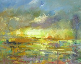 W deszczowy dzień 40x50 olej