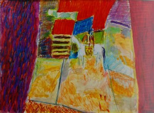 Cyrk, technika mieszana, 70x95 cm, 1979 Cyrk, technika mieszana, 70x95 cm, 1979